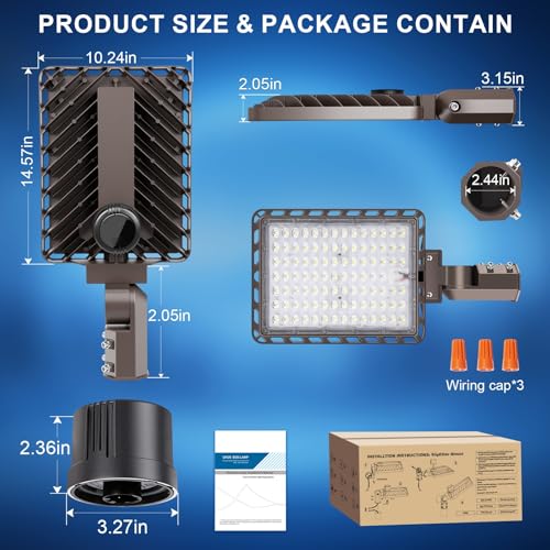 240W LED Parking Lot Light 36000LM 5000K Dusk to Dawn Pole Mount - size: 240W/1Pack