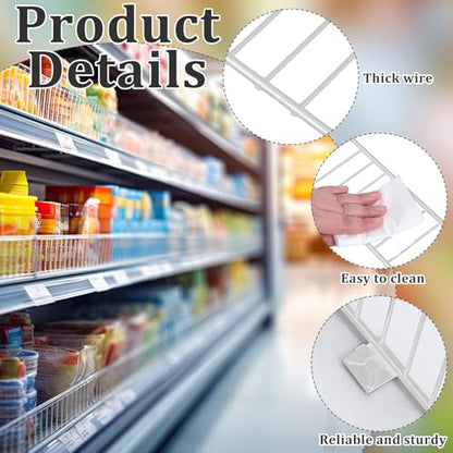 Yaocom 10 Pcs Gondola Shelf Fence 48x3'' Retail Front Wire Guard, White - color: White, size: 48" x 3"