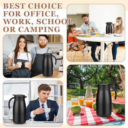Norme 2 Pcs Thermal Coffee Carafe Creamer, Black, 34 oz - color: Black, size: 34 oz