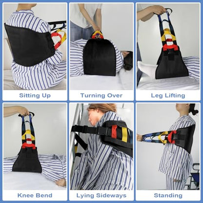 Transfer Sling, Transfer Belt for Elderly, Gait Belts for Seniors - color: Black 1