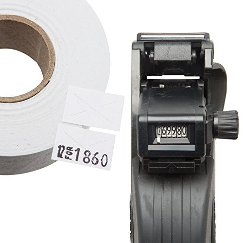 Perco Pricing Labels for Garvey 18-6 One Line Price Gun Gx1812 (18-6, Starter Kit White): Includes Price Gun, 5,000 White Pricing Labels and Preloaded Inker