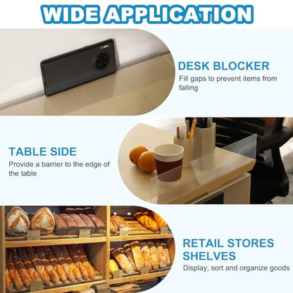 PATIKIL 6 Pack Shelf Dividers for Closet Organization, 15.7x1.57x3.1 Acrylic Closets Separator Kitchen Cabinet Shelves Under Bed Blocker for Bedroom Kitchen Office, Clear - size: 15.7x1.57x3.1"