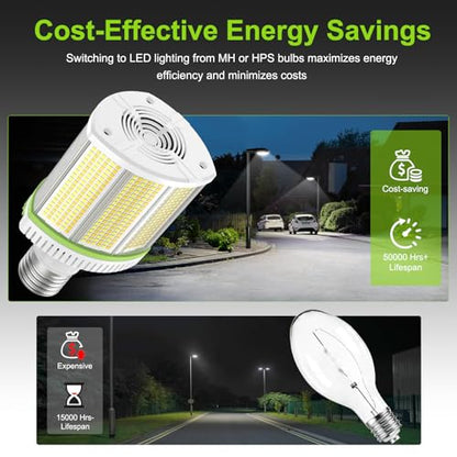 Horizontal Mount 80W LED Corn Light Bulb with Rotatable E39 Mogul Base
