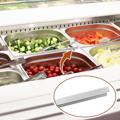 Booson 8 Pcs 12 Inch Stainless Steel Adapter Bar Pan Steam Table Divider - size: 12 inch