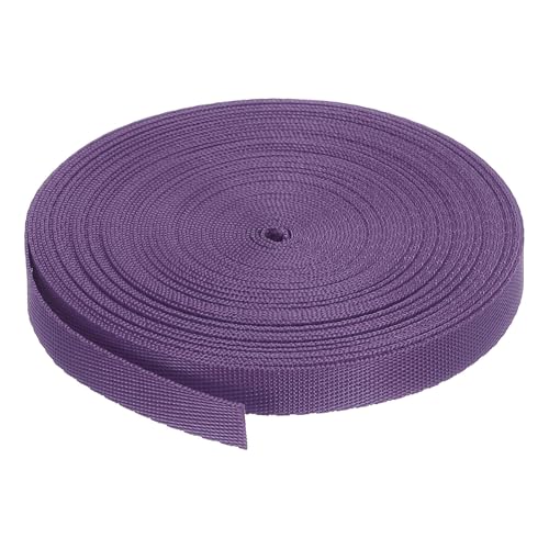 MECCANIXITY Flat Nylon Webbing Strap 3/8 Inch 10 Yards Bean Purple - color: Bean Purple, size: 3/8 Inch x 10 Yards