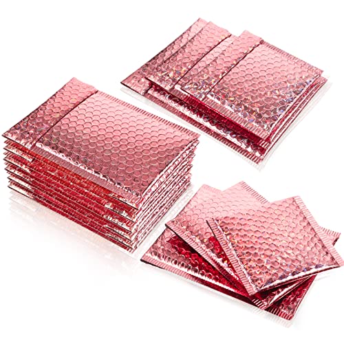 50 Pcs Bubble Mailers 3 Sizes, Bubble Shipping Envelopes, Glitter Rose Gold - color: Glitter Rose Gold