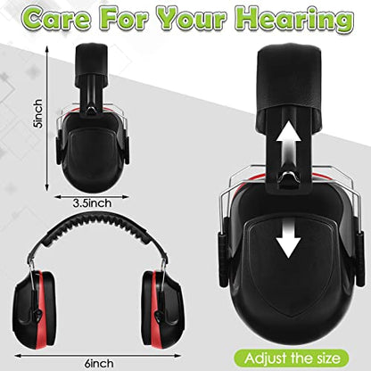 Yunsailing 4 Pack Ear Muffs for Noise Reduction - color: Red and Black