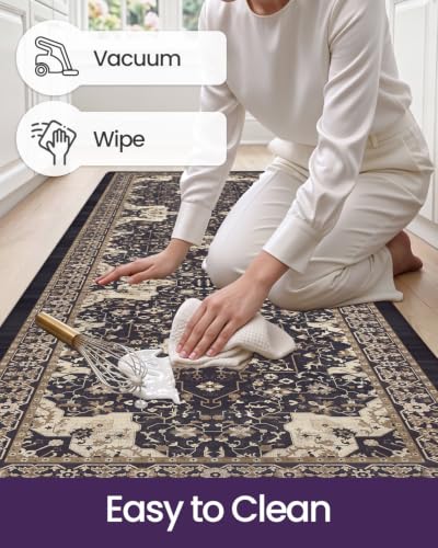 DEXI Kitchen Floor Mats Cushioned Anti Fatigue Runner Rug 23x59 Black - color: Black, size: 59"L x 24"W x 0.4"Th