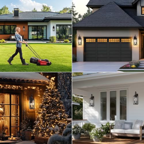 19 Inch Brown Dusk to Dawn Porch Lights with GFCI Outlet Built-in - color: Brown, size: 19 Inch Dusk to Dawn