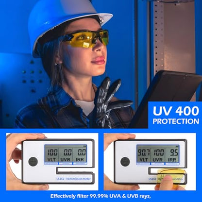 OXG 12 Pack Safety Glasses for Men Women, ANSI Z87.1 Protective Eyewear - color: Yellow