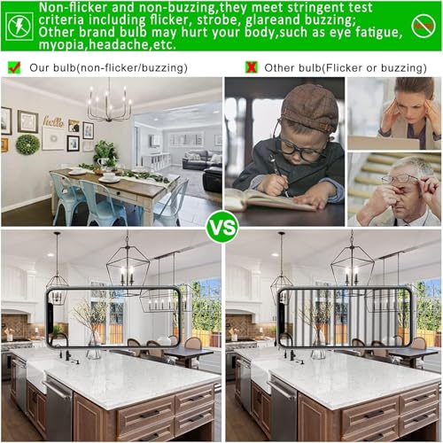 Frosted E12 Led Bulb Dimmable 6W Candelabra Led Bulbs 4000K Daylight T6 - color: 6w=60w Daylight 4000k
