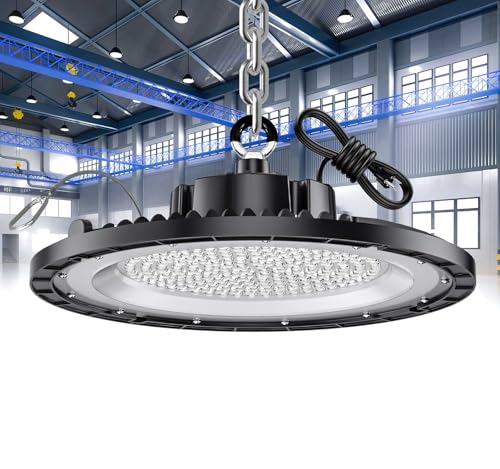THELUX 150W UFO LED High Bay Lights Super High Brightness 22,500LM for Warehouse, Workshop, Garage - 5000K Daylight, IP65 Waterproof Commercial Lighting (High & Low Bay) LED Shop Lights 1Pack - size: 150W 1PACK