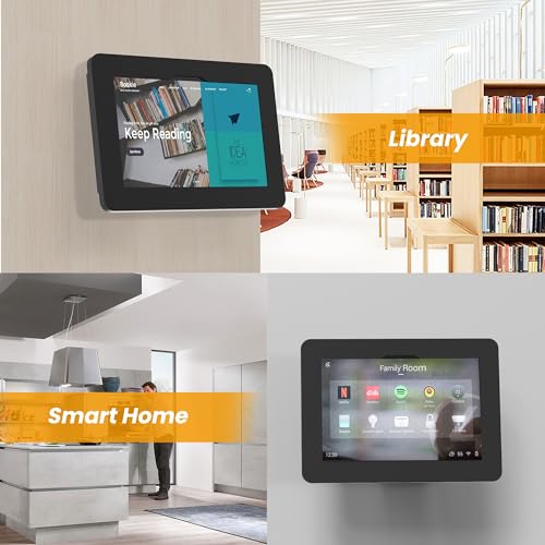 Tablet Wall Mount Compatible with Samsung Galaxy Tab A8, Anti-Theft with Lock, Tiltable Wall Mount - color: Black