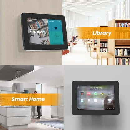 Tablet Wall Mount Compatible with Samsung Galaxy Tab A8, Anti-Theft with Lock, Tiltable Wall Mount - color: Black