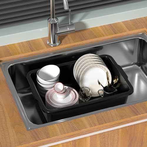 8 L Small Commercial Food Service Bus Tubs Bins, Black, 18 Packs - size: 8 L