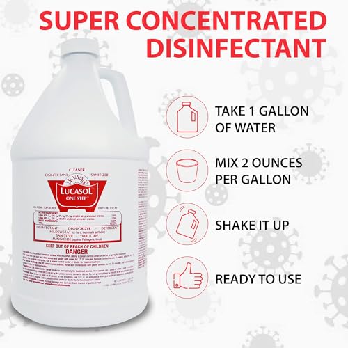 Lucasol One Step Hospital Grade Disinfectant with Spray Bottle - style: 1 Gallon+Spray Bottle