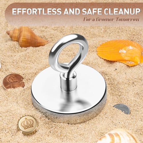 FINDMAG 800 LBS Heavy Duty Fishing Magnet, 2.95 Inch Large Neodymium Magnet - size: 2.95 inches (75mm)
