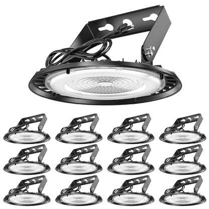 Sunco 12 Pack UFO LED High Bay Lights, Plug & Play, 150W, 19500LM, 5000K - size: 12 Pack