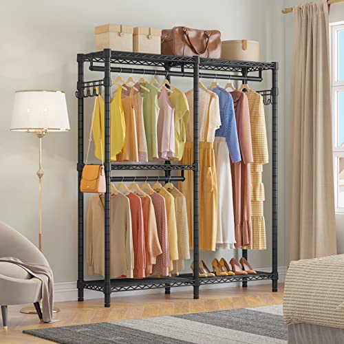 VIPEK V4 Clothing Rack for Hanging Clothes Heavy Duty Closet Freestanding - color: Black, style: V4