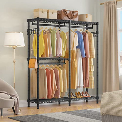 VIPEK V4 Clothing Rack for Hanging Clothes Heavy Duty Closet Freestanding - color: Black, style: V4