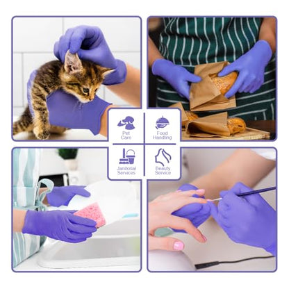 Safe Health Nitrile Disposable Gloves, 3.5 Mil, Imperial Blue, Powder Free, Latex Free, Tattoo, Beauty, Salon, Car - size: Medium, style: 1 Case of 1000 Pcs