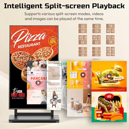 43 Inch Digital Signage Display, Portable Indoor Digital Signage Kiosk - size: 1 Pack-Indoor
