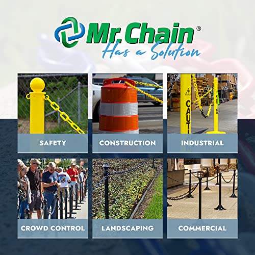 Mr. Chain Plastic Barrier Chain, Cobalt Blue, 50 ft Length (00066-50) - color: Cobalt Blue, size: 3/4 IN