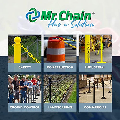 Mr. Chain Plastic Barrier Chain, Cobalt Blue, 50 ft Length (00066-50) - color: Cobalt Blue, size: 3/4 IN