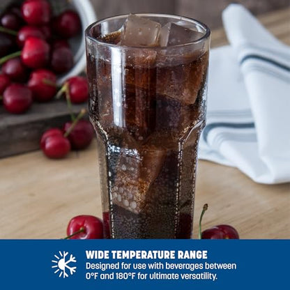 Carlisle FoodService Products Louis Tall Tumbler for Restaurants, Catering, Kitchens, Plastic, 14 Ounces, Clear, (Pack of 24) - size: 14 Ounces, style: 24 Pack