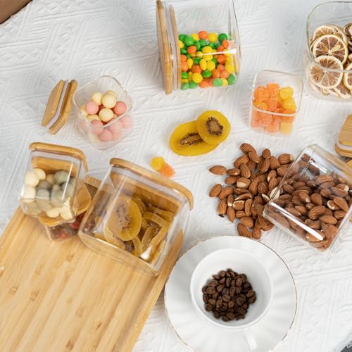 D2scrma 4oz/120ml Square Glass Spice Storage Containers with Lids 12-Pack - size: 4oz*12