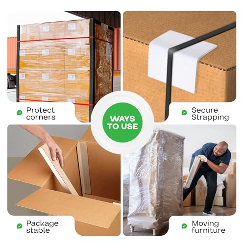 IDL Packaging Cardboard Edge Protectors 2 x 2 x 3" (100-Pack), 0.225" Thick - size: 2"x2"x3", 0.225"