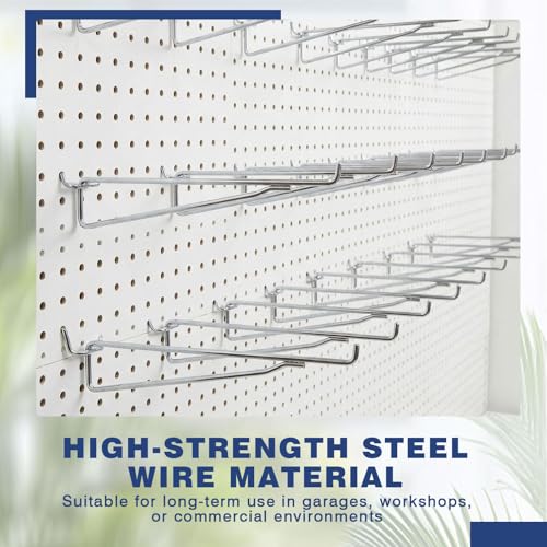 Shimeyao 20 Pcs 12 Inch Pegboard Shelf Brackets, Sliver - color: Silver, size: 12 Inch