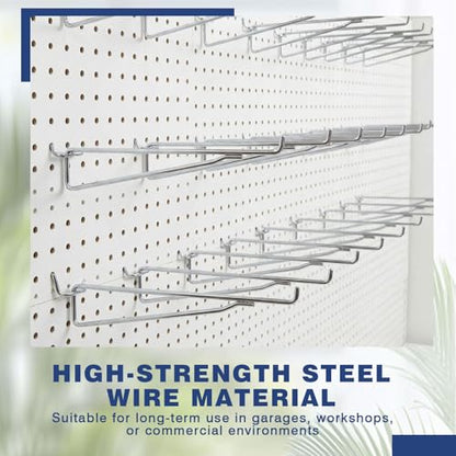 Shimeyao 20 Pcs 12 Inch Pegboard Shelf Brackets, Sliver - color: Silver, size: 12 Inch
