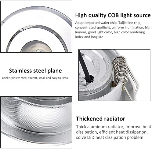 10pcs 2 inch Gimbal LED Recessed Light Small Recessed Lights AC120V - color: Cool White/Silver