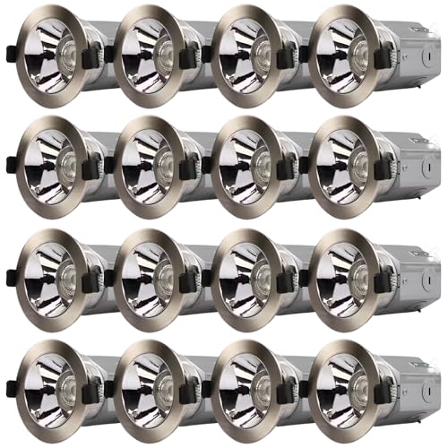 Commercial Electric 3in. Integrated LED Canless Recessed Light with Brushed Nickel Trim and Silver Reflector with CCT (16)