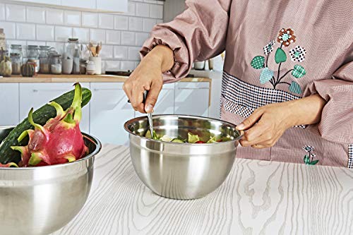Stainless Steel Mixing Bowl Durable and Rustproof Easy Grip and Stability Design Bowl Versatile for Cooking Baking Prepping and Food Storage (20CM) - size: 20CM