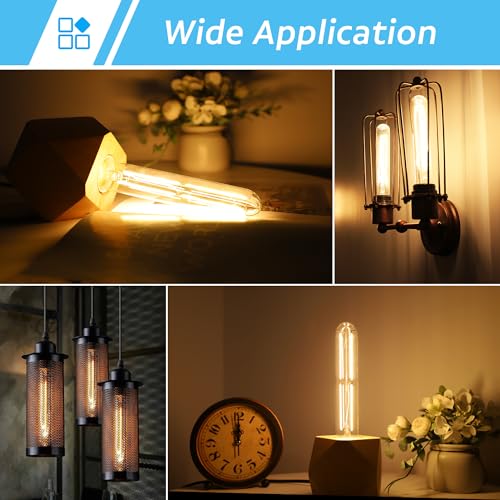 Tube Light Bulbs 7.3 Inch E26 T10 LED Bulb 6W,2700K Solf White 600LM - color: Warm White 2700k, size: 7.3 Inch-4 Count