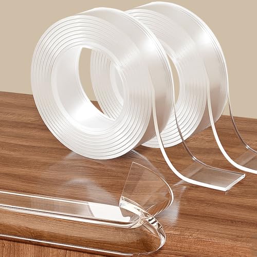 CHENYA 2 Pack Clear Edge Protector Strip for Baby Proofing,9.84 FT - size: 2Rolls x 0.8in x 6.6FT