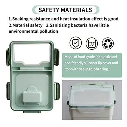 2 Pack 50 lb Airtight Flour Storage Containers with Wheels, Green - color: Green