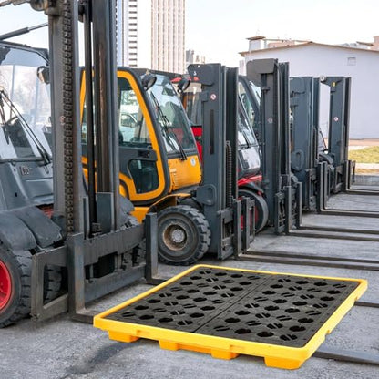 Thyle Spill Containment Platform with Drain Anti Slip Large Plastic Containment Tray Leakproof Detachable for Industrial Uses (1 Pcs,51 x 51 x 6 Inches) - size: 51 x 51 x 6 Inches