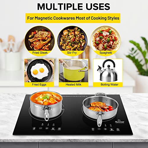 Duxtop 1800W Portable Induction Cooktop 2 Burner, 8620BI/BTK35