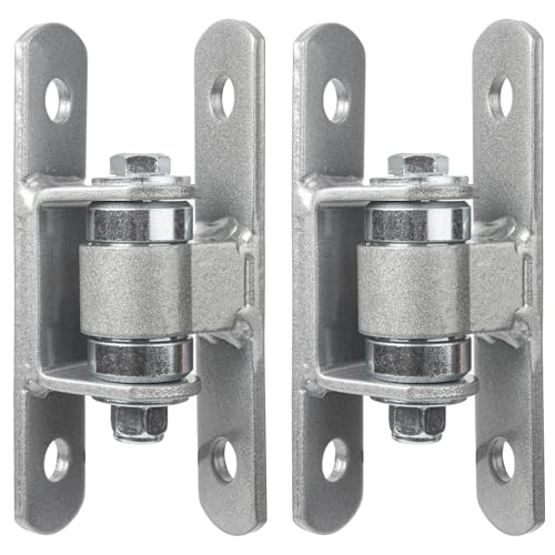 Heavy Duty Bolt on Sealed Bearing Outdoor Gate Hinges - Bolt onto Gate and Post for Large Heavy Driveway Gates Up to 1100 Pounds, Adjustable Yoke Pivot CI3700 Gate Hinge (Sold as a Pair)