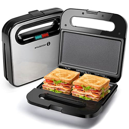 Aigostar Sandwich Maker, Non-Stick Panini Press Sandwich Maker