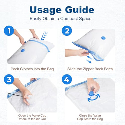 HOUSE DAY 10 Large Vacuum Seal Bags For Clothing Travel, 80% Space Saving Travel Vacuum Bags with Electric Pump, Vacuum Storage Bags For Clothes, Comforters, Bedding, Moving, Storage & Organization - size: 10 Large-E PUMP