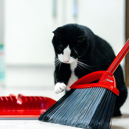 O-Cedar Pet Pro Broom with Step-On Dustpan | Removes Over 99% of Dust & Dirt in One Sweep | Removes 3X More Pet Hair | Quiet Cleaning Tool for Cat and Dog Owners - size: PowerCorner Pet Pro Broom
