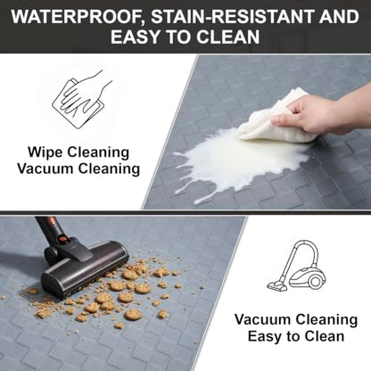Kitchen Mats and Rugs Cushioned Anti-Fatigue, 23.6" x 86.6", Gray - color: Grey, size: 86.6"L x 23.6"W x 0.4"Th