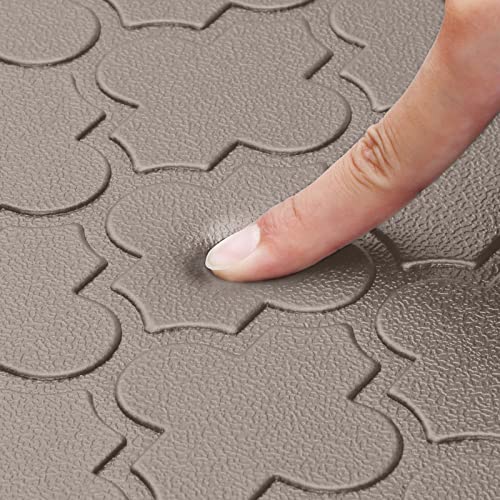 WISELIFE Kitchen Mat, Cushioned Anti Fatigue Floor Mat, 17.3"x28" Khaki - color: Khaki, size: 1'5" x 2'4" (Rectangular)