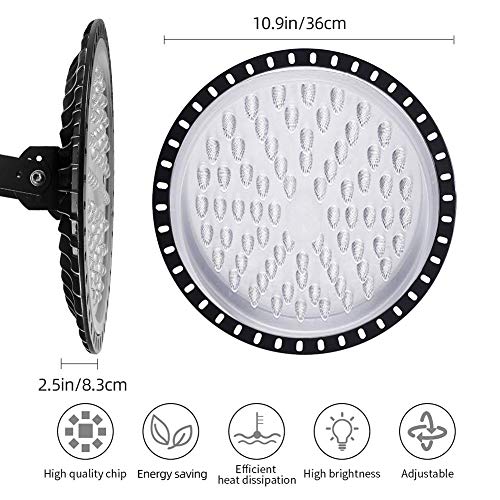 300W LED High Bay Light lamp Factory Warehouse Industrial Lighting 24000 Lumen 6000-6500K IP65 Warehouse LED Lights- Commercial Bay Lighting for Garage Factory Workshop Gym (300W 1) - size: 300W 1pcs