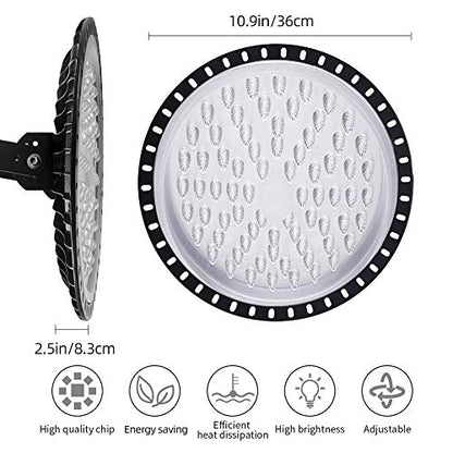 300W LED High Bay Light lamp Factory Warehouse Industrial Lighting 24000 Lumen 6000-6500K IP65 Warehouse LED Lights- Commercial Bay Lighting for Garage Factory Workshop Gym (300W 4) - size: 300W 4pcs