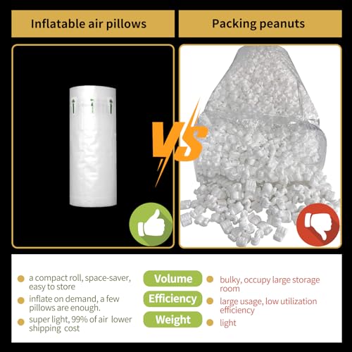 300 Count Air Pillows for Shipping Inflatable Air Bags for Packing, 3.54" X 5.9" Air Pockets for Packaging Moving Supplies Box Filler Purse Shaper Alternative to Packing Peanuts - size: 3.54" * 5.9" (300 Count）